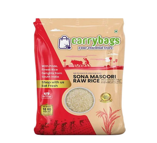 Sona Masoori Rice 10kg by Carry Bags